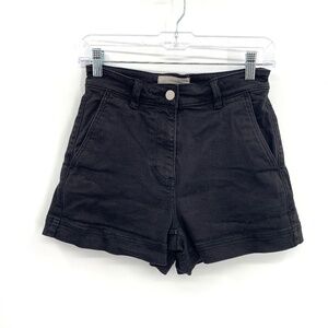 EVERLANE Black Rigid Denim High Rise Summer Jean Shorts Size 00